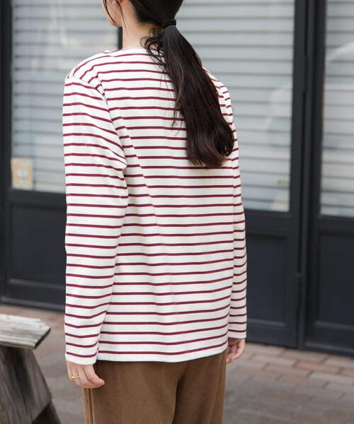 FORK&SPOON（フォークアンドスプーン）の「FORK&SPOON　ボートネックボーダー（Tシャツ/カットソー・レディース・グリーン系その他/レッド系その他/ブラック系その他・1/2）」の13枚目の写真