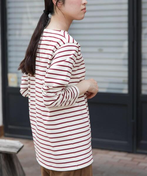 FORK&SPOON（フォークアンドスプーン）の「FORK&SPOON　ボートネックボーダー（Tシャツ/カットソー・レディース・グリーン系その他/レッド系その他/ブラック系その他・1/2）」の15枚目の写真