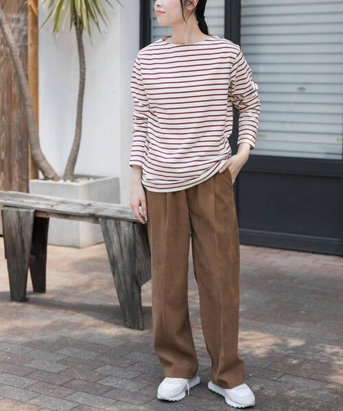 FORK&SPOON（フォークアンドスプーン）の「FORK&SPOON　ボートネックボーダー（Tシャツ/カットソー・レディース・グリーン系その他/レッド系その他/ブラック系その他・1/2）」の18枚目の写真