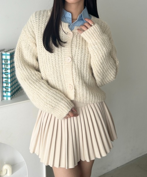 wears(ウェアーズ)の「クルーネックローゲージニットショートカーディガン(カーディガン/ボレロ・レディース・アイボリー/グレー/ブラウン/グリーン・FREE)」の19枚目の写真