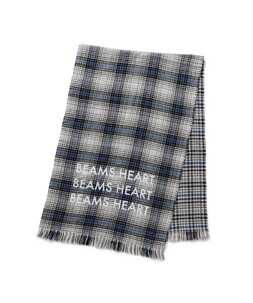 BEAMS HEART（ビームスハート）の「リバーシブル ロゴ ストール（ストール/ショール・レディース・ベージュ/ブラック・ONE SIZE）」の8枚目の写真