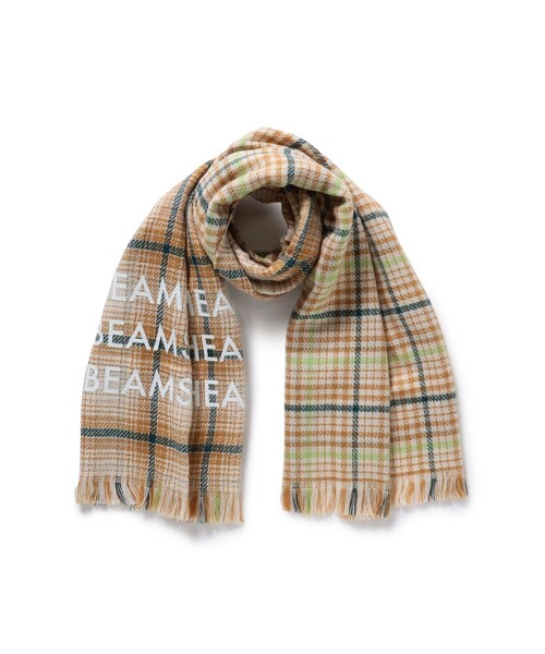 BEAMS HEART（ビームスハート）の「リバーシブル ロゴ ストール（ストール/ショール・レディース・ベージュ/ブラック・ONE SIZE）」の10枚目の写真