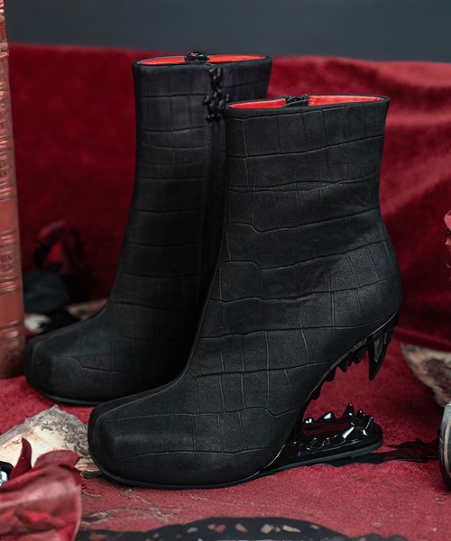 珍品希少　デザイントスカノ製　彫像ピンヒールレオパートブーツ脚　ガラステーブル デザインヒールブーツ Charla Tedrick│Jeffrey Campbell OFFICIAL