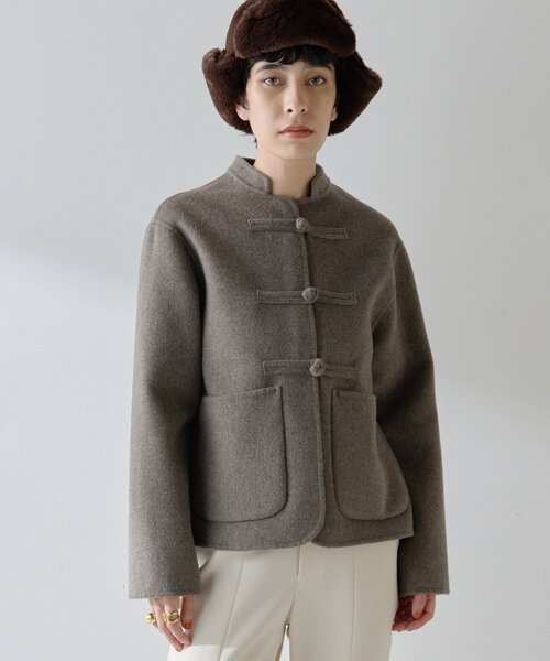 Whim Gazette（ウィムガゼット）の「【Christian AKS】Wool China Jacket（その他アウター・レディース・モカ/ブラック・MEDIUM）」の15枚目の写真