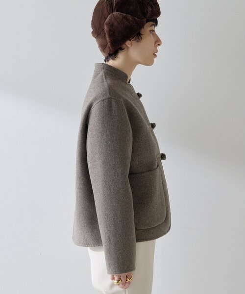 Whim Gazette（ウィムガゼット）の「【Christian AKS】Wool China Jacket（その他アウター・レディース・モカ/ブラック・MEDIUM）」の14枚目の写真