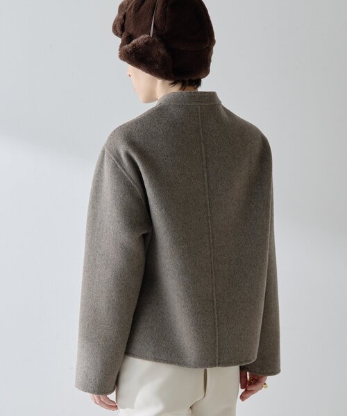 Whim Gazette（ウィムガゼット）の「【Christian AKS】Wool China Jacket（その他アウター・レディース・モカ/ブラック・MEDIUM）」の13枚目の写真