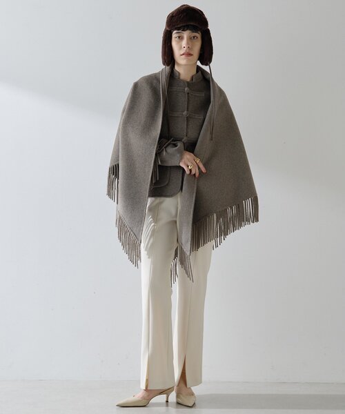 Whim Gazette（ウィムガゼット）の「【Christian AKS】Wool China Jacket（その他アウター・レディース・モカ/ブラック・MEDIUM）」の7枚目の写真