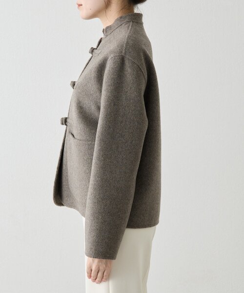 Whim Gazette（ウィムガゼット）の「【Christian AKS】Wool China Jacket（その他アウター・レディース・モカ/ブラック・MEDIUM）」の21枚目の写真