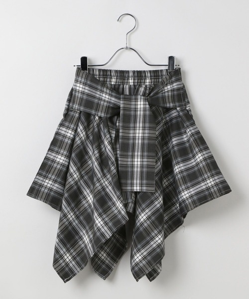 3.3 Field Trip （3.3フィールドトリップ）の「3.3 Field Trip／シャツ風チェックミニスカート（スカート・レディース・ブラウン/ブラック/チャコールグレー/レッド・FREE）」の20枚目の写真
