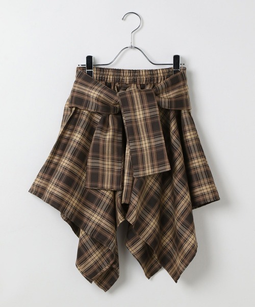 3.3 Field Trip （3.3フィールドトリップ）の「3.3 Field Trip／シャツ風チェックミニスカート（スカート・レディース・ブラウン/ブラック/チャコールグレー/レッド・FREE）」の21枚目の写真