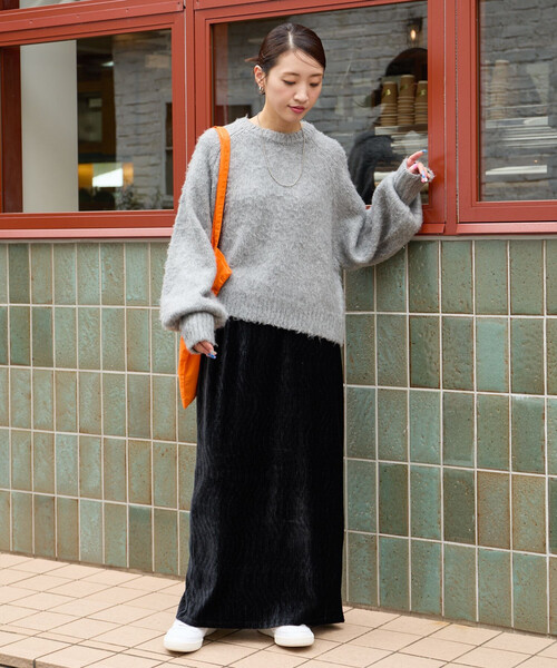 セール】限定展開 カラー シャギー ニット ショート プルオーバー