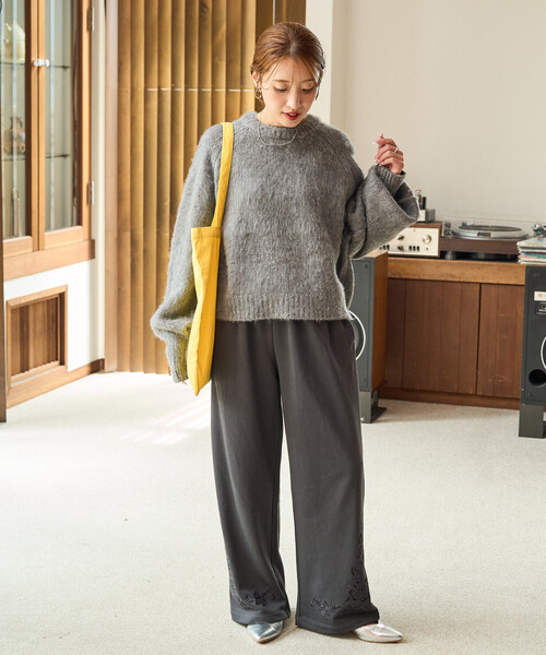 FREAK'S STORE（フリークスストア）の「限定展開　カラー シャギー ニット ショート プルオーバー（ニット/セーター・レディース・イエロー/グリーン/ピンク/ブラック/ブルー/グレー/ナチュラル・ﾌﾘ-）」の14枚目の写真