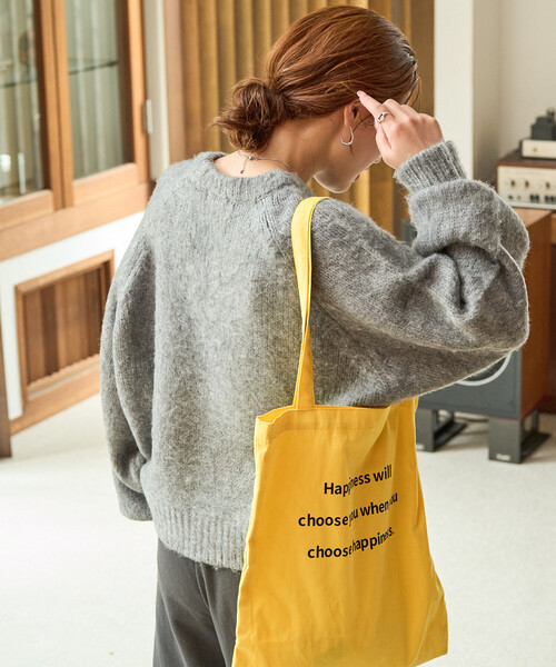 FREAK'S STORE（フリークスストア）の「限定展開　カラー シャギー ニット ショート プルオーバー（ニット/セーター・レディース・イエロー/グリーン/ピンク/ブラック/ブルー/グレー/ナチュラル・ﾌﾘ-）」の18枚目の写真