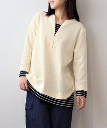 MB mint breeze（エムビーミントブリーズ）の「【L～5L 大きいサイズ】コンパクトワッフルレイヤードカットソー（Tシャツ/カットソー・レディース）」