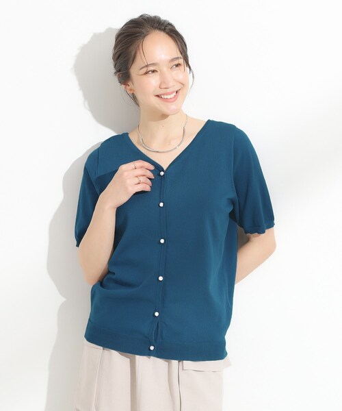 DRESKIP（ドレスキップ）の「【洗える/S-LL/前後2WAY】きれい見え 刺繍ニットカーディガン（カーディガン/ボレロ・レディース・ダークブラウン/ワインレッド/ブラック/ブルー系その他・04/03/02/01）」の19枚目の写真