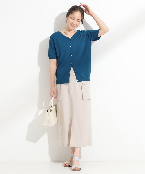 DRESKIP（ドレスキップ）の「【洗える/S-LL/前後2WAY】きれい見え 刺繍ニットカーディガン（カーディガン/ボレロ・レディース・ダークブラウン/ワインレッド/ブラック/ブルー系その他・04/03/02/01）」の15枚目の写真
