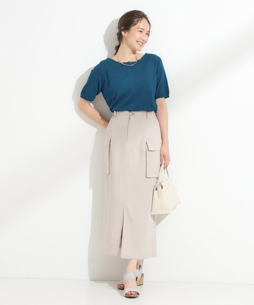 DRESKIP（ドレスキップ）の「【洗える/S-LL/前後2WAY】きれい見え 刺繍ニットカーディガン（カーディガン/ボレロ・レディース・ダークブラウン/ワインレッド/ブラック/ブルー系その他・04/03/02/01）」の14枚目の写真