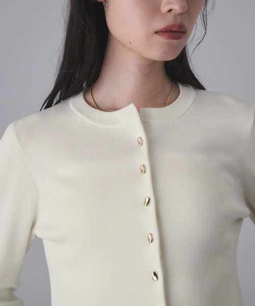 ADAM ET ROPE'（アダムエロペ）の「セレクトレングスクルーネックニットカーディガン（カーディガン/ボレロ・レディース・ブラック/パープル/ブラウン/オフホワイト・38/36）」の10枚目の写真