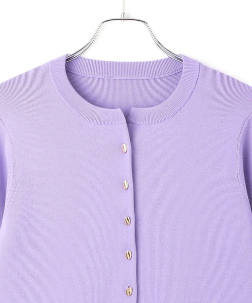 ADAM ET ROPE'（アダムエロペ）の「セレクトレングスクルーネックニットカーディガン（カーディガン/ボレロ・レディース・ブラック/パープル/ブラウン/オフホワイト・38/36）」の18枚目の写真