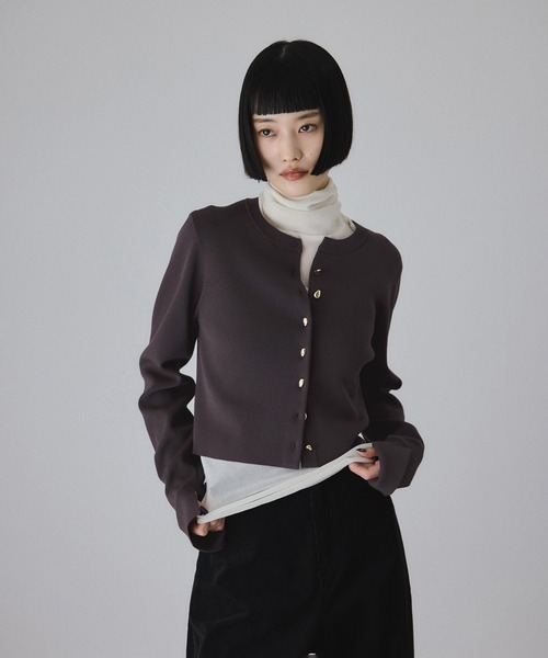 【最終値下げ】アダムエロペ 今期セレクトレングスクルーネックニットカーディガン セレクトレングスクルーネックニットカーディガン | アダムエロペ(ADAM