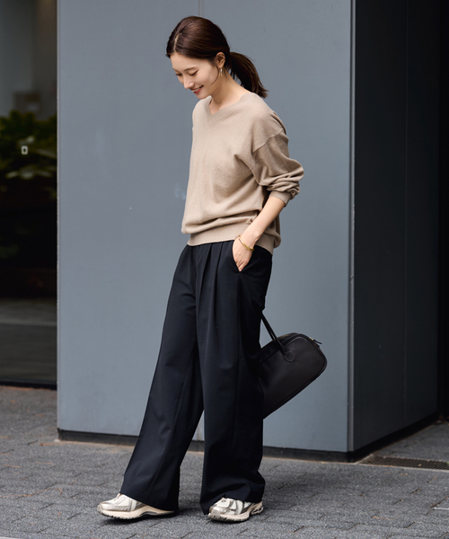 カシミヤブレンドウールVネックニット（ニット/セーター）｜FRAMeWORK