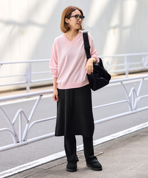 カシミヤブレンドウールVネックニット（ニット/セーター）｜FRAMeWORK