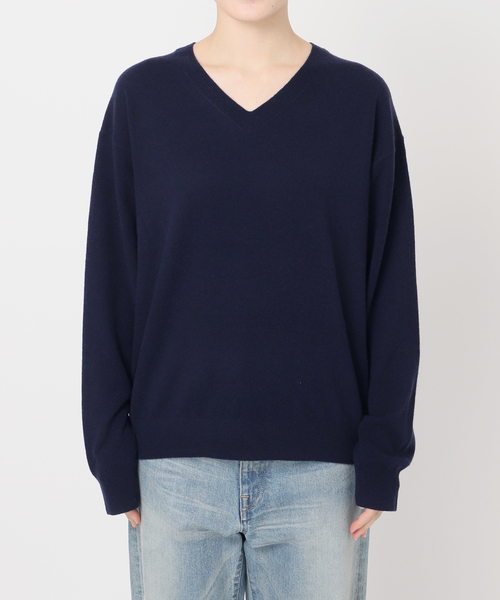 セール】カシミヤブレンドウールVネックニット（ニット/セーター