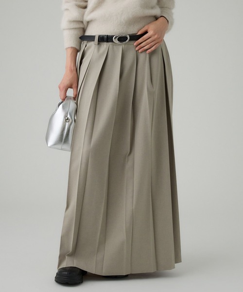 BABYLONE（バビロン）の「プリーツフレアスカート（スカート・レディース・チャコール/グレイッシュベージュ・34inch/36inch）」の2枚目の写真