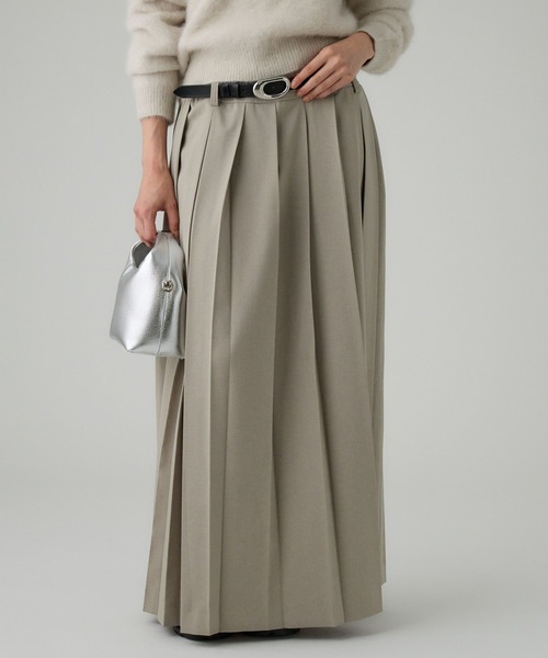 BABYLONE（バビロン）の「プリーツフレアスカート（スカート・レディース・チャコール/グレイッシュベージュ・34inch/36inch）」の20枚目の写真