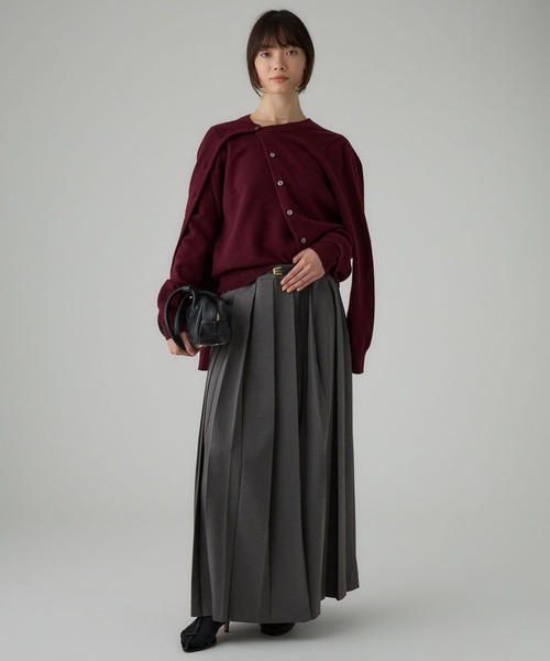 BABYLONE（バビロン）の「プリーツフレアスカート（スカート・レディース・チャコール/グレイッシュベージュ・34inch/36inch）」の16枚目の写真