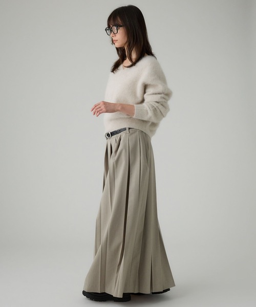BABYLONE（バビロン）の「プリーツフレアスカート（スカート・レディース・チャコール/グレイッシュベージュ・34inch/36inch）」の22枚目の写真