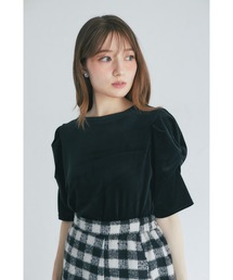 【ZOZO限定】ツイストタックベロアトップス