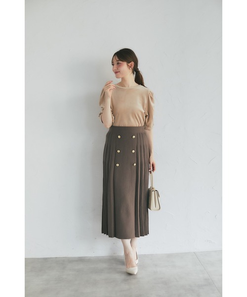 tocco closet（トッコ　クローゼット）の「【ZOZO限定】ツイストタックベロアトップス（Tシャツ/カットソー・レディース・ブラック/ベージュ・M）」の13枚目の写真