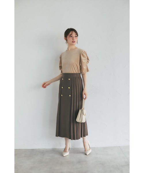 tocco closet（トッコ　クローゼット）の「【ZOZO限定】ツイストタックベロアトップス（Tシャツ/カットソー・レディース・ブラック/ベージュ・M）」の14枚目の写真