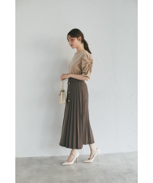 tocco closet（トッコ　クローゼット）の「【ZOZO限定】ツイストタックベロアトップス（Tシャツ/カットソー・レディース・ブラック/ベージュ・M）」の15枚目の写真