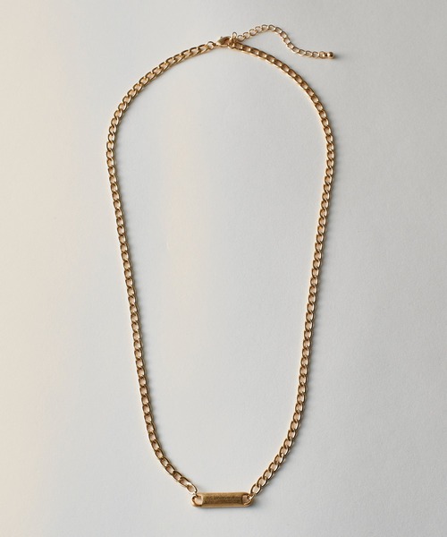 SETUP7(セットアップセブン)の「【SETUP7】ネックレス Awesome ニッケルフリー メタル ライン プレート キヘイチェーン ショートネックレス(ネックレス・レディース・ブラック/ゴールド/シルバー・FREE)」の9枚目の写真