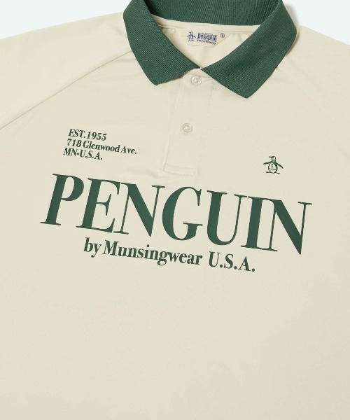 penguin BY MUNSINGWEAR（ペンギン バイ マンシングウェア）の「STRETCH GAME HALF SHIRT　半袖ストレッチポロシャツ　ゴルフウェア（ポロシャツ・メンズ・ブラック/ホワイト/グリーン・L/XL/M）」の6枚目の写真