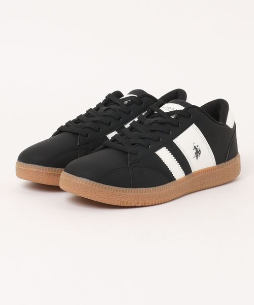 U.S. POLO ASSN.(ユーエスポロアッスン)の「【U.S.POLO ASSN./ユーエスポロアッスン】【最旬フットボールデザイン】ローカットスニーカー 上質PUレザー ガムソール(スニーカー・メンズ・ブラック/ホワイト/ベージュ・25.5cm/26cm/26.5cm/27cm/25cm)」の19枚目の写真
