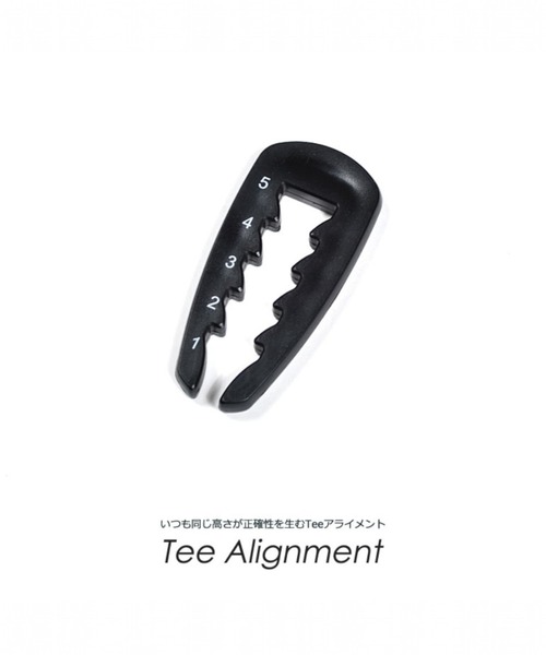 COMON＋（コモンプラス）の「いつも同じ高さを正確に生む アライメントTee（ゴルフグッズ・メンズ・ブラック・FREE）」の2枚目の写真