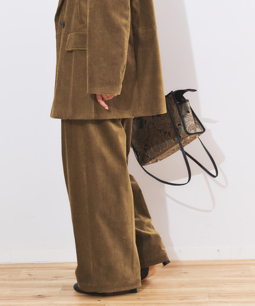 journal standard L'essage（ジャーナルスタンダードレサージュ）の「《追加2》ストレッチコーデュロイ 2タックパンツ（その他パンツ・レディース・ブラック/ブラウン系その他/ブルー系その他/ベージュ・38/36/40）」の21枚目の写真