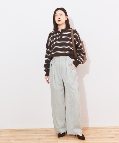 journal standard L'essage（ジャーナルスタンダードレサージュ）の「《追加2》ストレッチコーデュロイ 2タックパンツ（その他パンツ・レディース・ブラック/ブラウン系その他/ブルー系その他/ベージュ・38/36/40）」の14枚目の写真