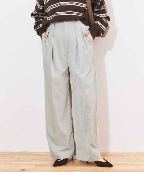 journal standard L'essage（ジャーナルスタンダードレサージュ）の「《追加2》ストレッチコーデュロイ 2タックパンツ（その他パンツ・レディース・ブラック/ブラウン系その他/ブルー系その他/ベージュ・38/36/40）」の5枚目の写真