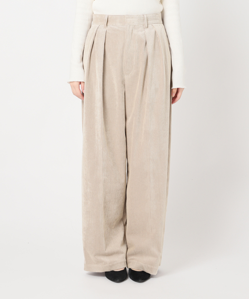 journal standard L'essage（ジャーナルスタンダードレサージュ）の「《追加2》ストレッチコーデュロイ 2タックパンツ（その他パンツ・レディース・ブラック/ブラウン系その他/ブルー系その他/ベージュ・38/36/40）」の10枚目の写真