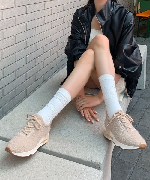 ASH（アッシュ）の「ASH/アッシュ【LAUREN】ウェッジソールニットスニーカー（スニーカー・レディース・アイボリー/ブラック・40/39/38/37/36/35）」の11枚目の写真