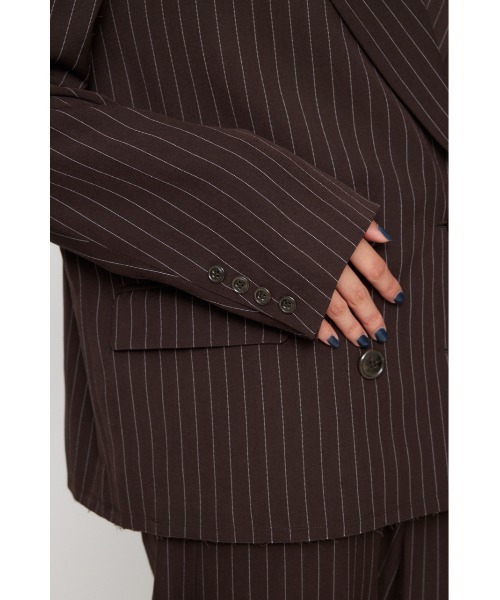 LAGUA GEM（ラグアジェム）の「SHOULDER PAD DOUBLE ジャケット（テーラードジャケット・レディース・ブラック/ブラウン・FREE）」の14枚目の写真