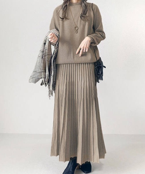 ベスト アンサンブルセーター プライムニット プリーツスカート セットアップ ベスト アンサンブルセーター プライムニット プリーツスカート