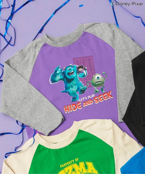 Disney（ディズニー）の「【リンク】『モンスターズ・インク』『モンスターズ・ユニバーシティ』/Tシャツ（Tシャツ/カットソー・キッズ・ブルー/チャコール/パープル/グリーン・80/90/100/110/120/130）」の2枚目の写真