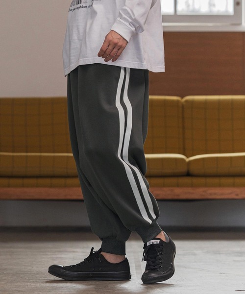 CAMBIO（カンビオ）の「mp14129- ポンチサイドラインバルーンリブパンツ(CMB-R0180)（その他パンツ・メンズ・グリーン/グレー/ブラック・S/M/L）」の3枚目の写真