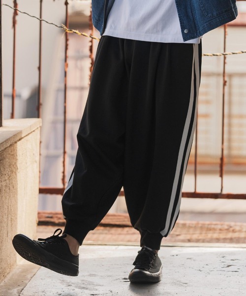 CAMBIO（カンビオ）の「mp14129- ポンチサイドラインバルーンリブパンツ(CMB-R0180)（その他パンツ・メンズ・グリーン/グレー/ブラック・S/M/L）」の5枚目の写真