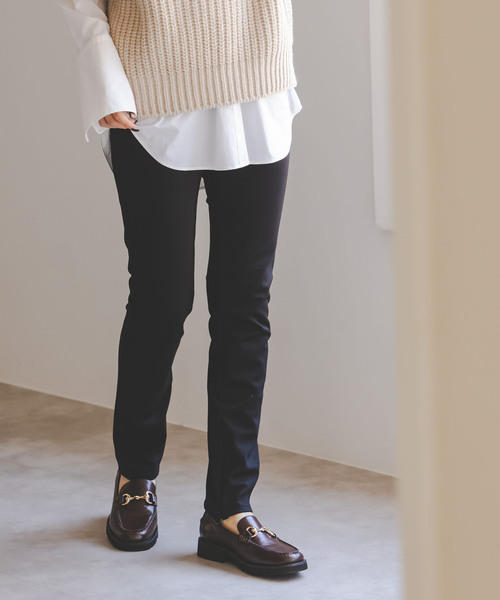 Noble（ノーブル）の「コンシールスリットストレッチレギンス（その他パンツ・レディース・ブラック/アイボリー・36/38）」の15枚目の写真